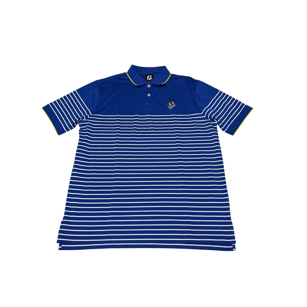 FootJoy x Philadelphia‎ Cricket Club Mens ProDry Striped Golf Polo Shirt Blue L